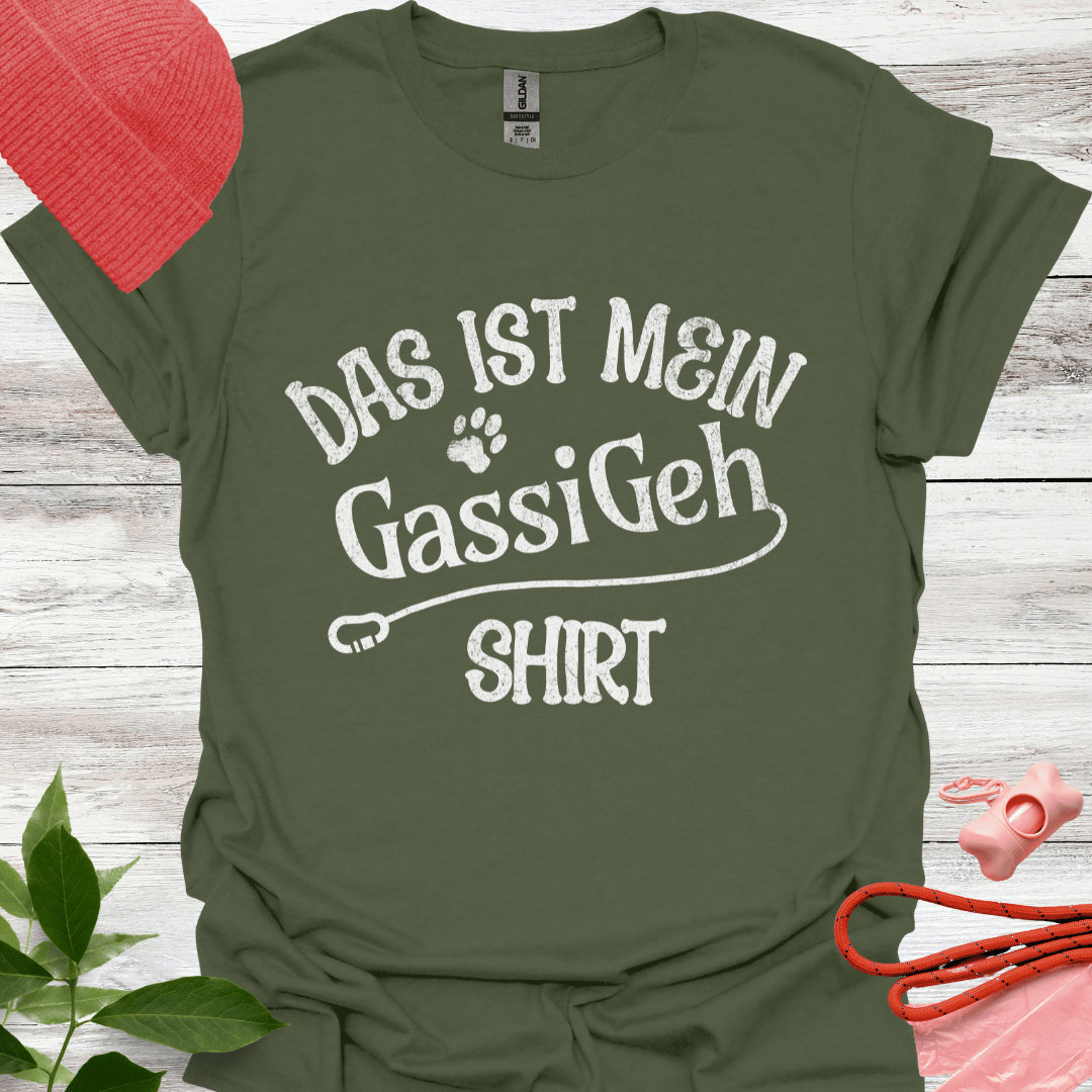 Das ist mein Gassi Geh Shirt, Lustiges T-Shirt für Hundeliebhaber, Unisex Softstyle T-Shirt