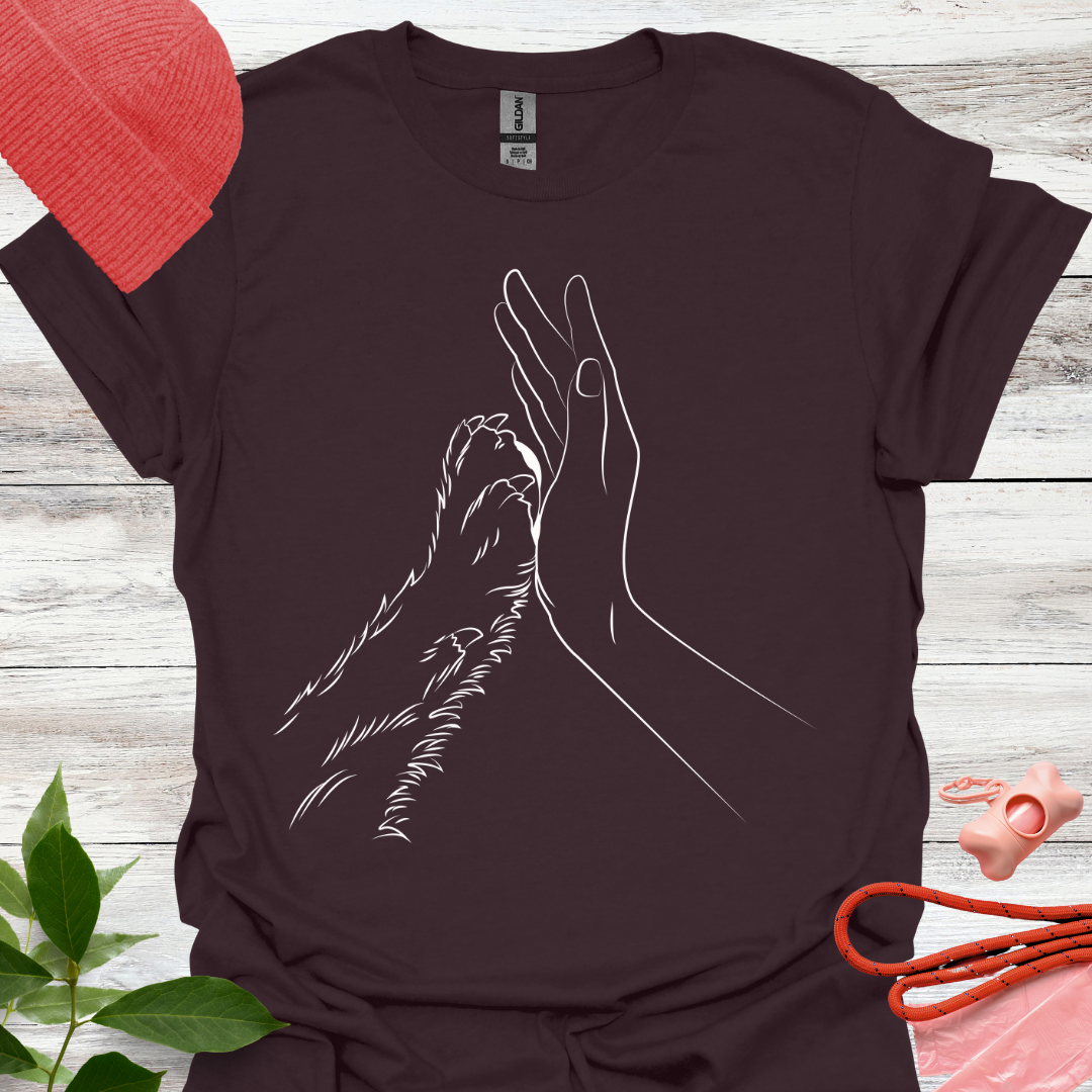 Hand und Pfote, T-Shirt für Hundeliebhaber, Unisex Softstyle T-Shirt