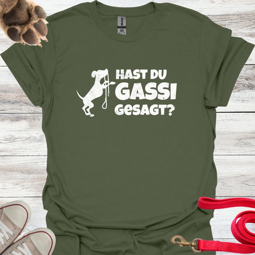 Hast du Gassi gesagt? Lustiges T-Shirt für Hundeliebhaber, Unisex Softstyle T-Shirt