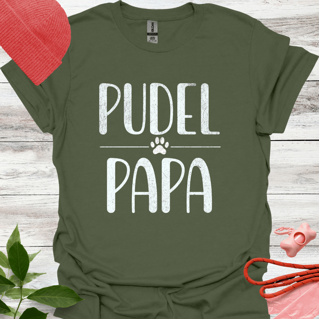 Pudel Papa, T-Shirt für Pudelliebhaber, Unisex Softstyle T-Shirt
