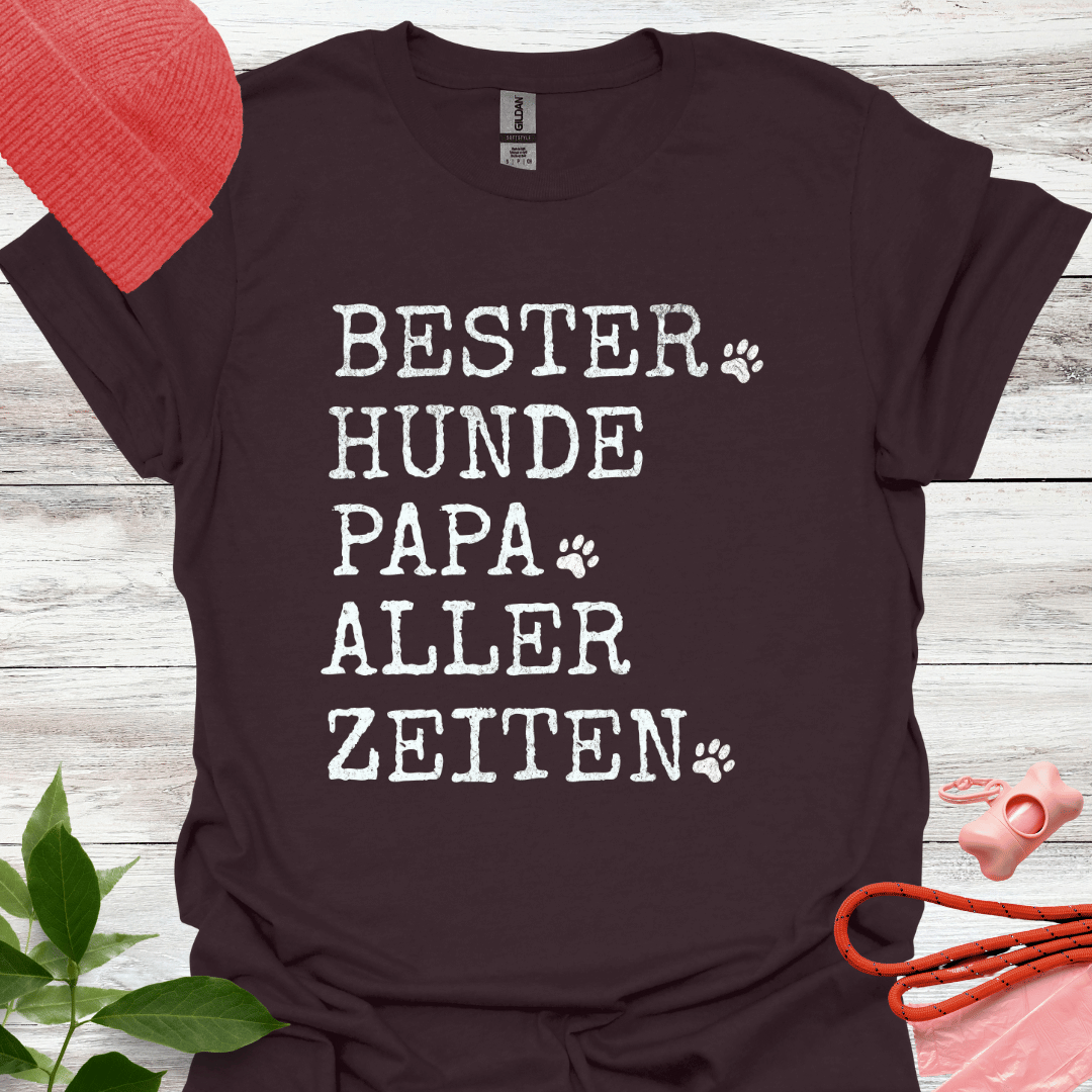 Bester Hunde Papa aller Zeiten, T-Shirt für Hundeliebhaber, Unisex Softstyle T-Shirt