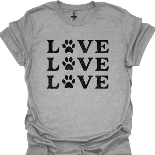 "Love" T-Shirt - Perfekt für Hundeliebhaber