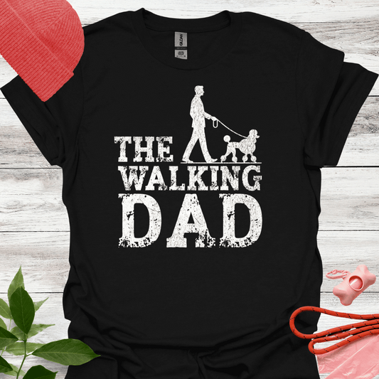 The Walking Dad, Lustiges T-Shirt für Pudelliebhaber, Unisex Softstyle T-Shirt
