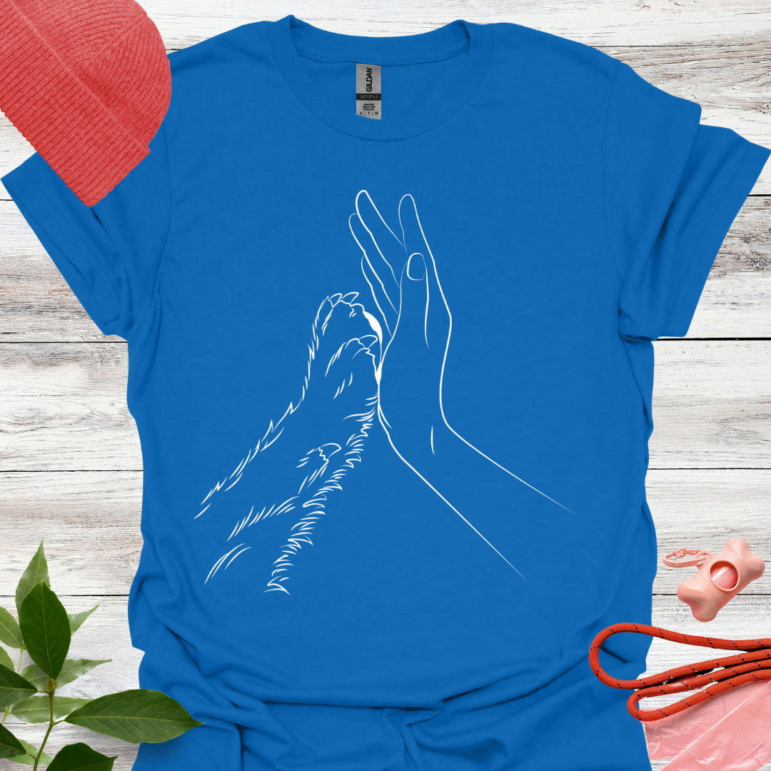 Hand und Pfote, T-Shirt für Hundeliebhaber, Unisex Softstyle T-Shirt