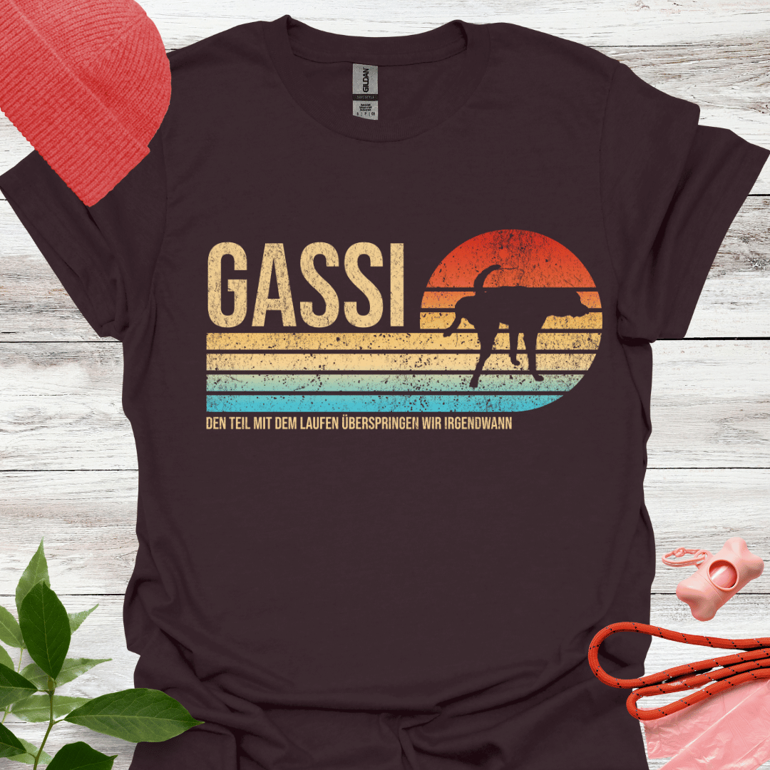 Lustiges Gassi T-Shirt für Rüdenbesitzer, Hundliebhaber, Unisex Softstyle T-Shirt