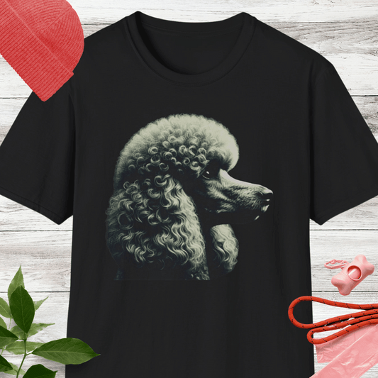 Pudel Portrait, T-Shirt für Pudelliebhaber, Unisex Softstyle T-Shirt