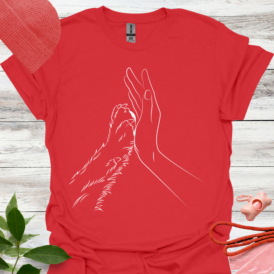 Hand und Pfote, T-Shirt für Hundeliebhaber, Unisex Softstyle T-Shirt