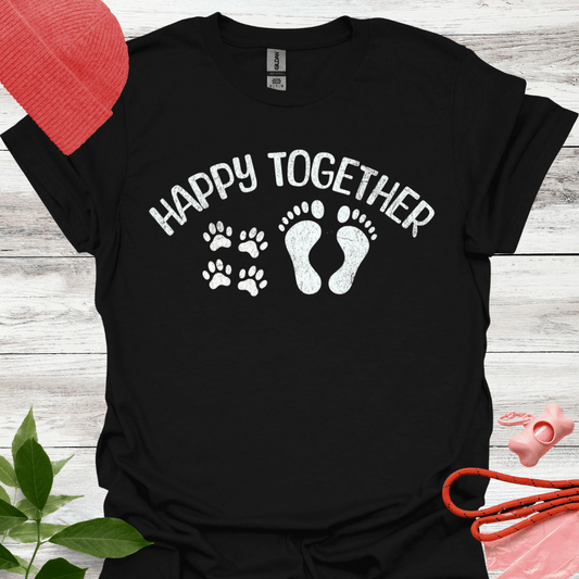 Happy Together, T-Shirt für Hundeliebhaber, Unisex Softstyle T-Shirt
