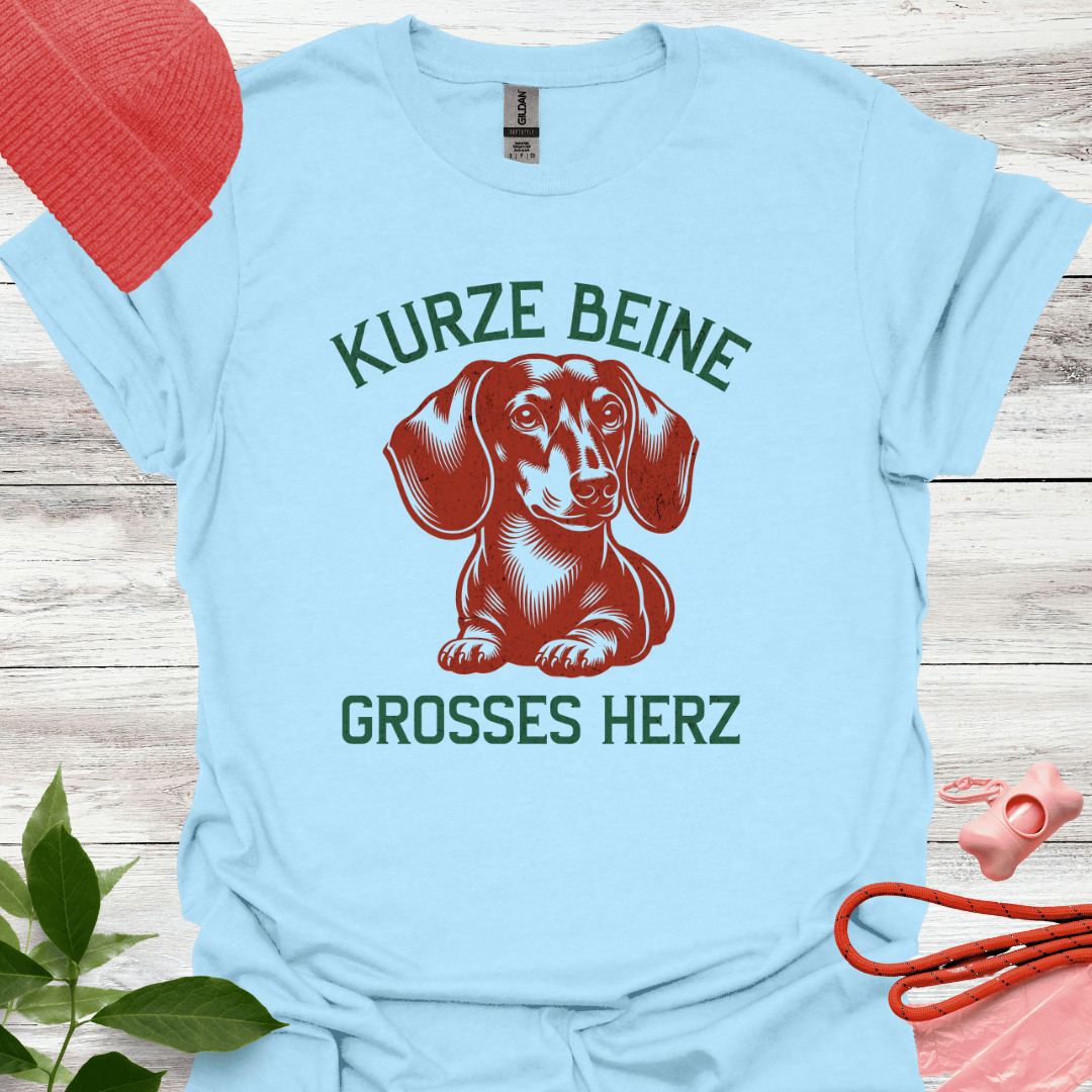 Kurze Beine, Großes Herz, T-Shirt für Dackelliebhaber, Unisex Softstyle T-Shirt