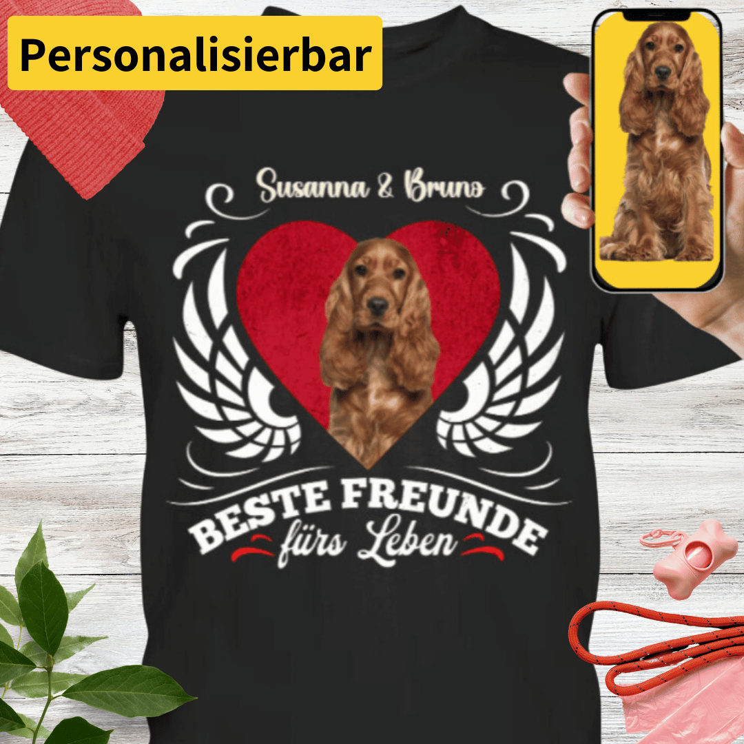 Mein Hund und und ich. Beste Freunde fürs Leben - personalisierbar - Premium Shirt