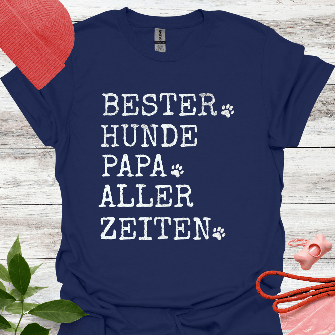 Bester Hunde Papa aller Zeiten, T-Shirt für Hundeliebhaber, Unisex Softstyle T-Shirt