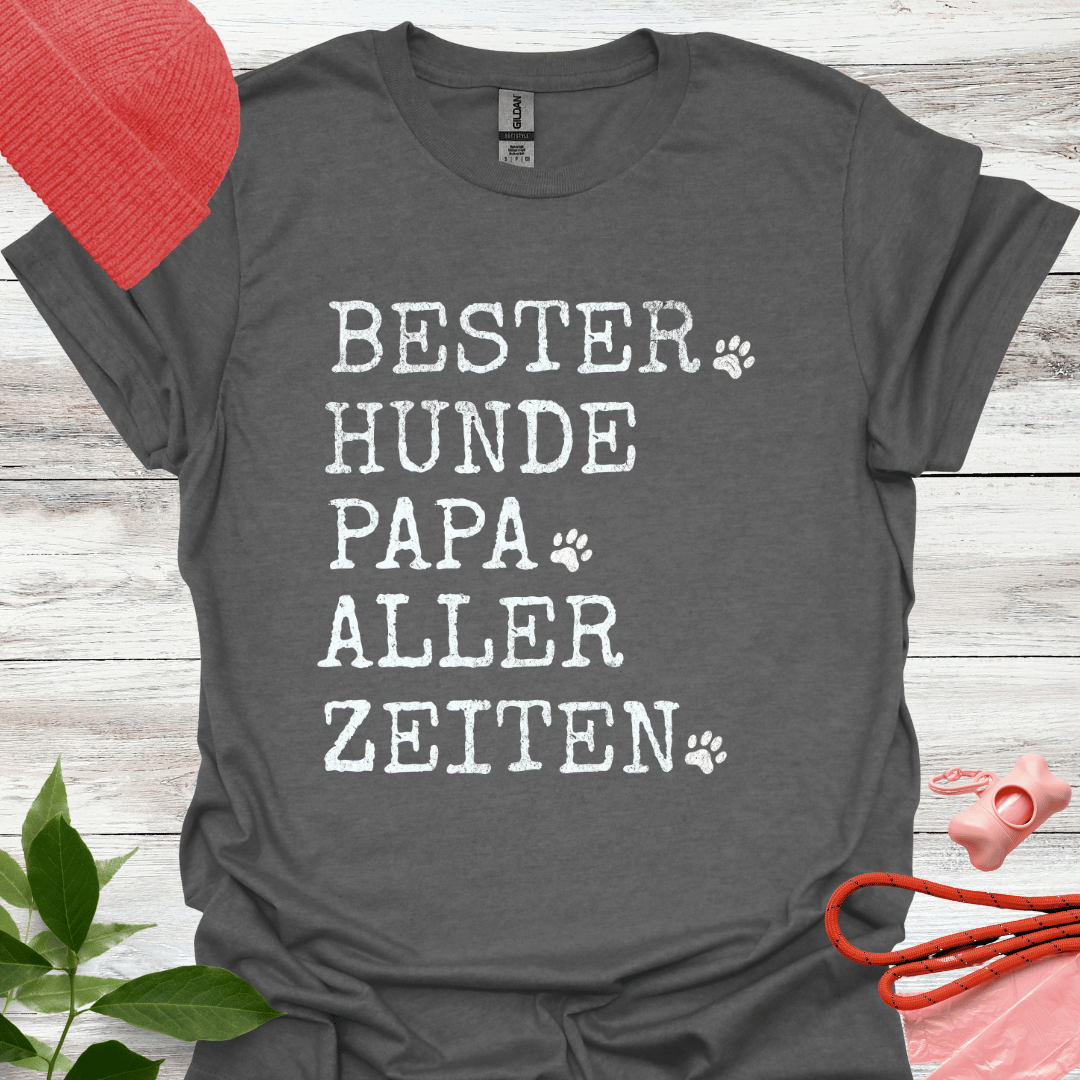 Bester Hunde Papa aller Zeiten, T-Shirt für Hundeliebhaber, Unisex Softstyle T-Shirt