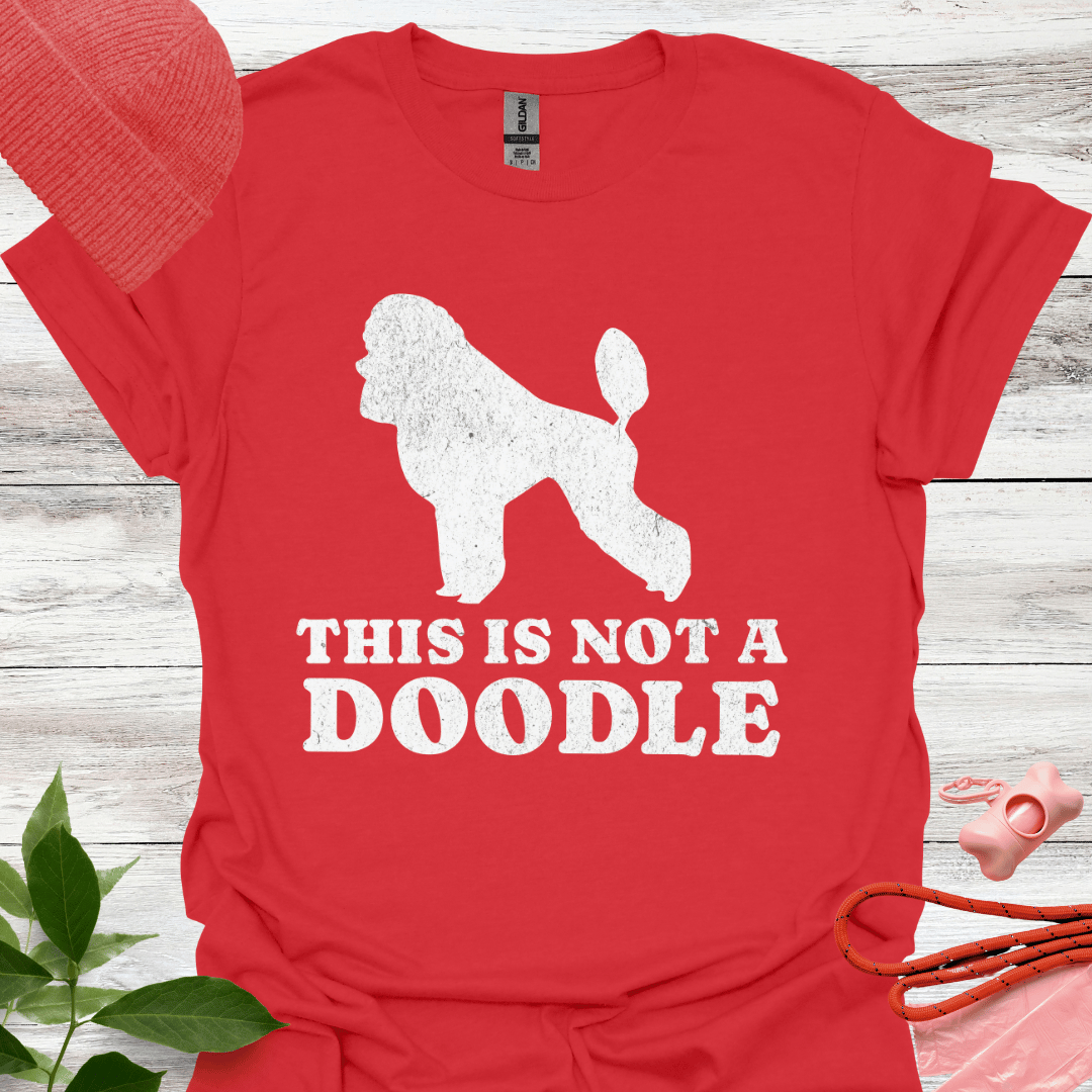 This is not a Doodle, Lustiges T-Shirt für Pudelliebhaber, Unisex Softstyle T-Shirt