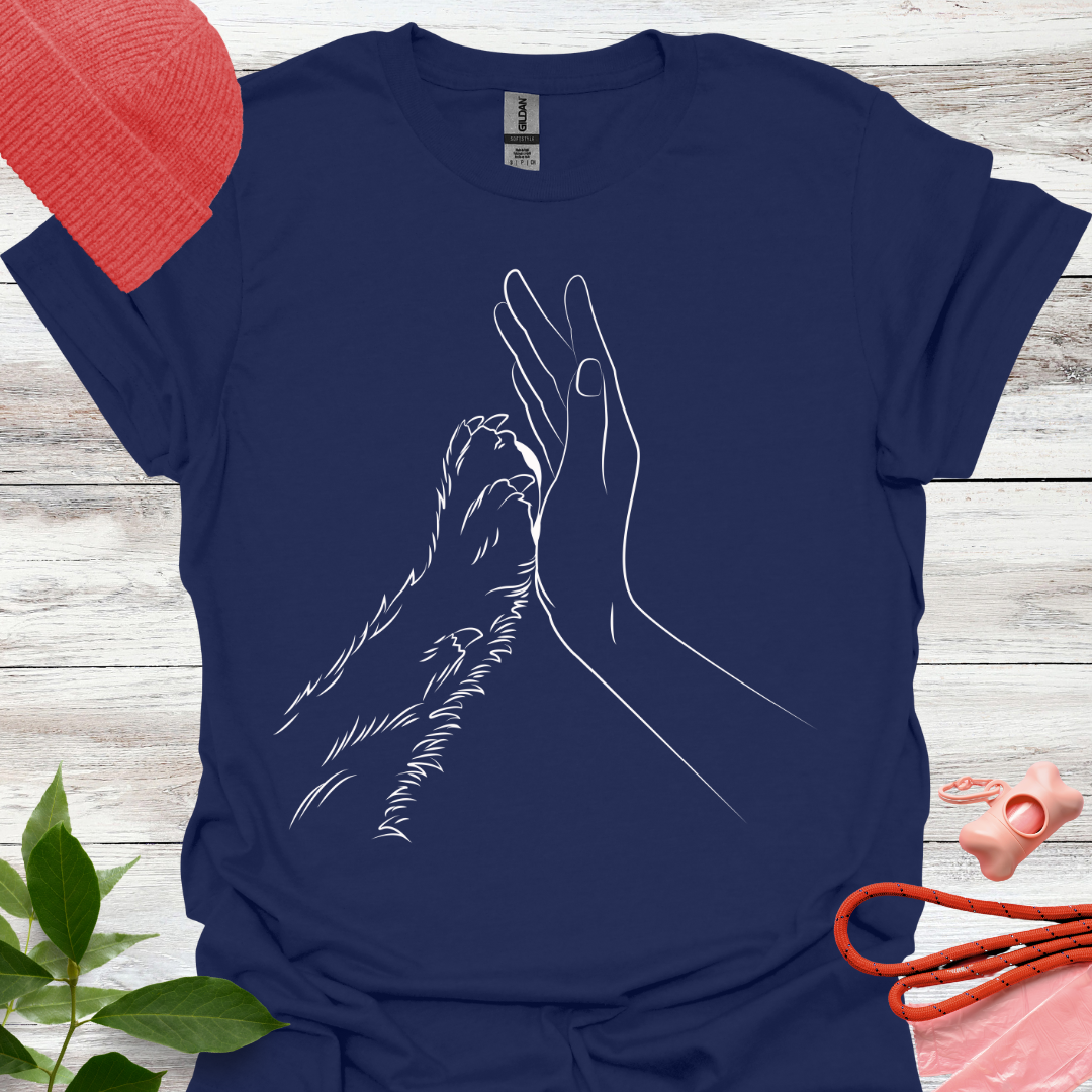 Hand und Pfote, T-Shirt für Hundeliebhaber, Unisex Softstyle T-Shirt