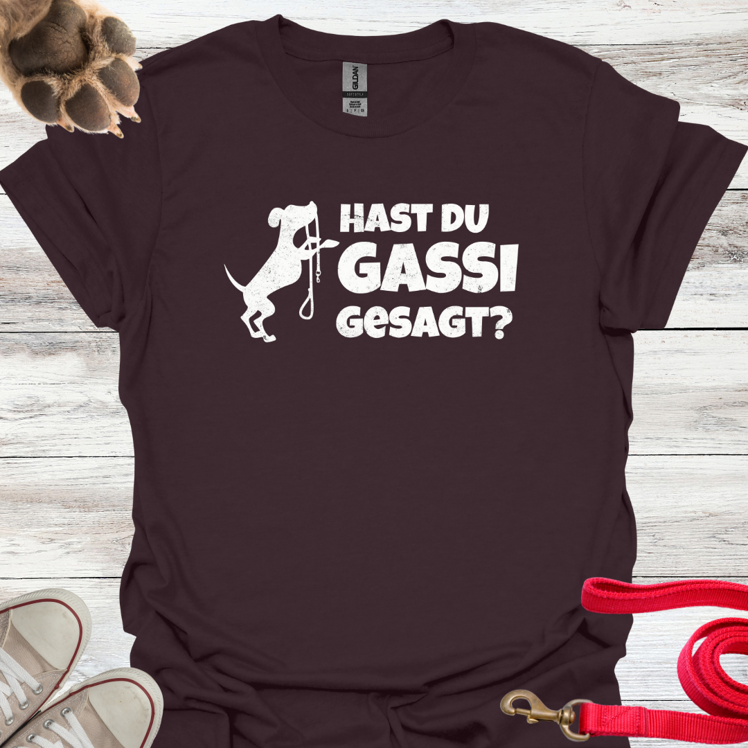 Hast du Gassi gesagt? Lustiges T-Shirt für Hundeliebhaber, Unisex Softstyle T-Shirt