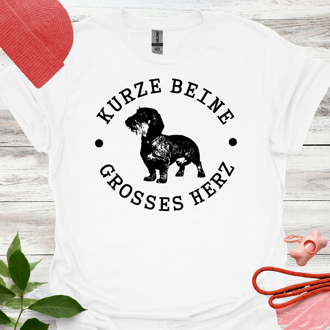 Kurze Beine, grosses Herz, T-Shirt für Dackelliebhaber, Unisex Softstyle T-Shirt