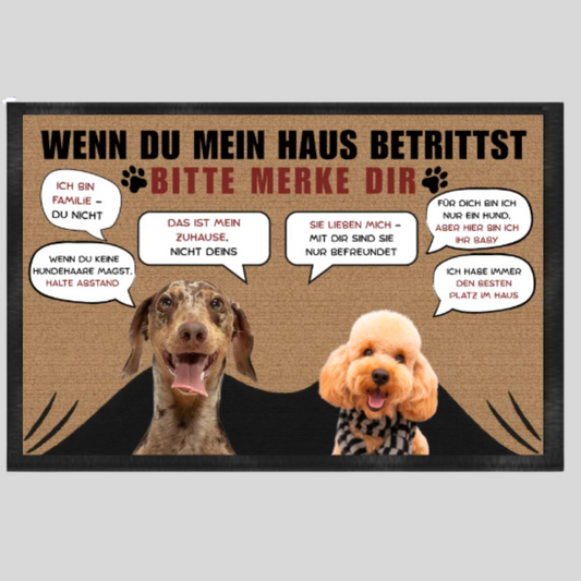 Personalisierbare Fußmatte "Wenn du mein Haus betrittst.."