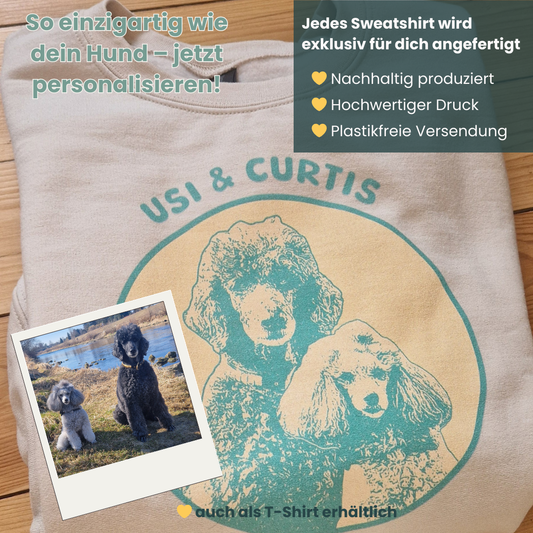 Dein Hund als Kunstwerk – Einzigartig und Persönlich!  - Eco-Friendly Unisex Heavy Blend™ Crewneck Sweatshirt -