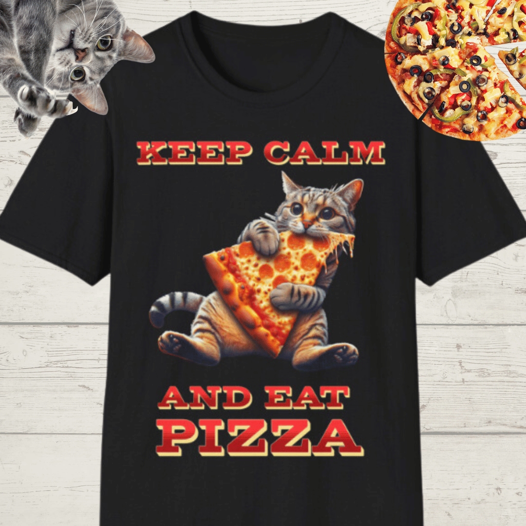 Damen Premium Bio T-Shirt "KEEP CALM AND EAT PIZZA