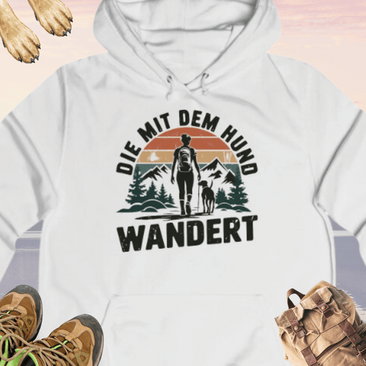 Die mit dem Hund wandert - Organic Hoodie