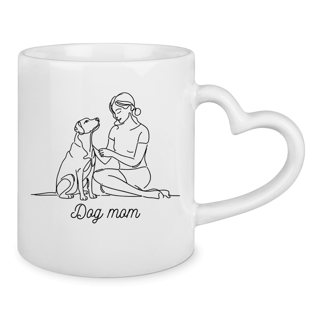 Tasse mit Herzhenkel Dog mom