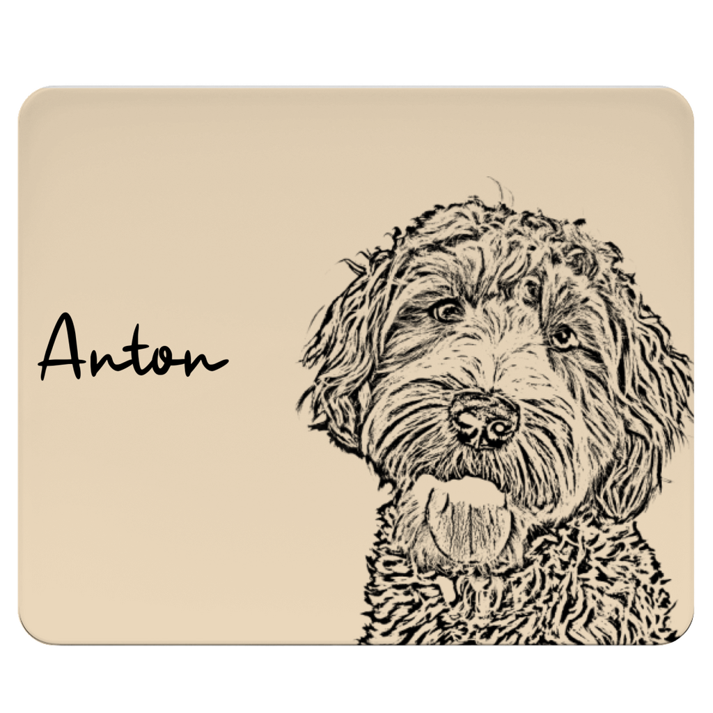 Personalisiertes Haustier-Mousepad mit Skizzeneffekt