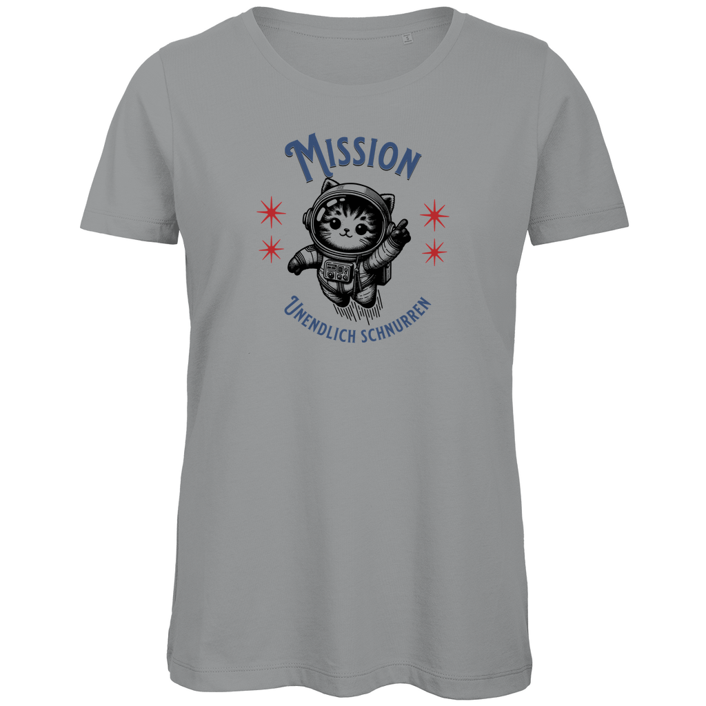 Damen Premium Bio T-Shirt "Mission Unendlich Schnurren"