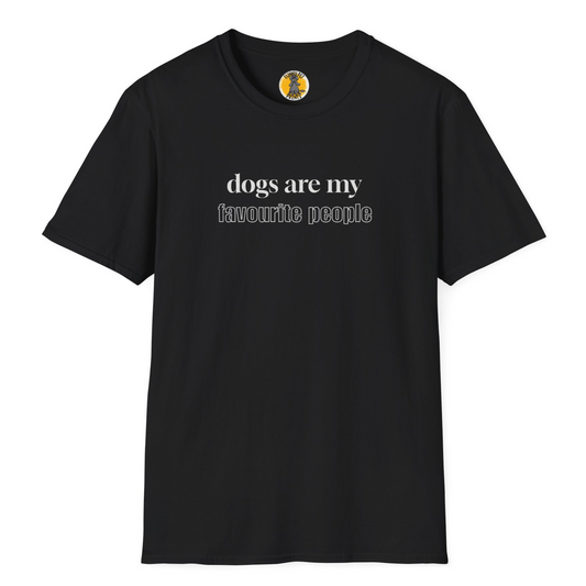 "dogs are my favourite people" T-Shirt für Hundeliebhaber
